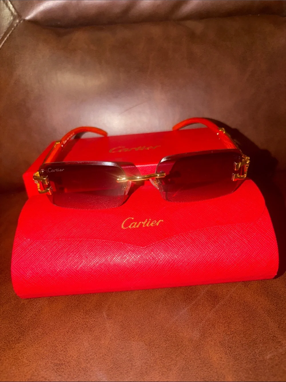 🆕 🕶️ unisex Cartier sunglasses & case & box